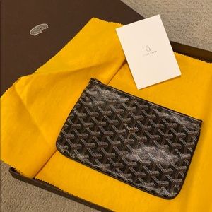 Goyard Black Clutch/Pouch (Noir Pochette) with box